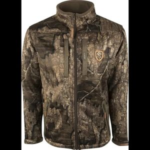 DRAKE WATERFOWL MEN'S SILENCER FULL ZIP JACKET FULL CAMO WITH AGION ACTIVE LG